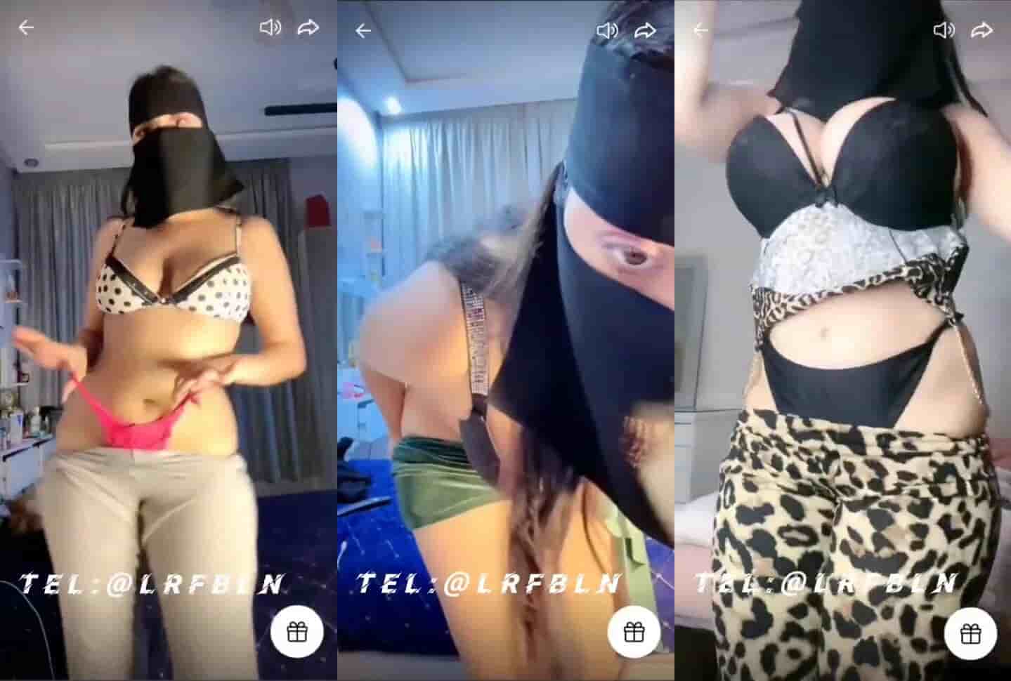 نودز سعودية لابسة ضيق و بتستعرض طيزها و كسها و بزازها سكسي